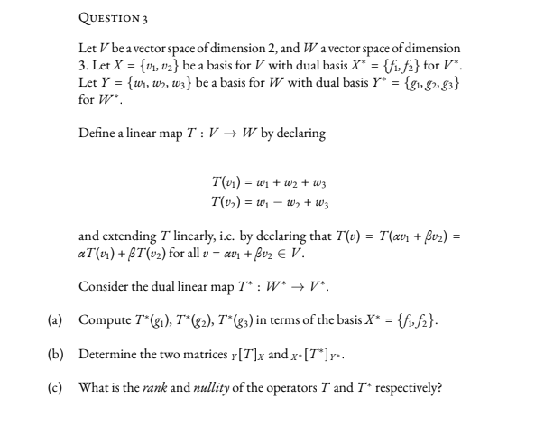 Solved Let V be a vector space of dimension 2 , and W a | Chegg.com