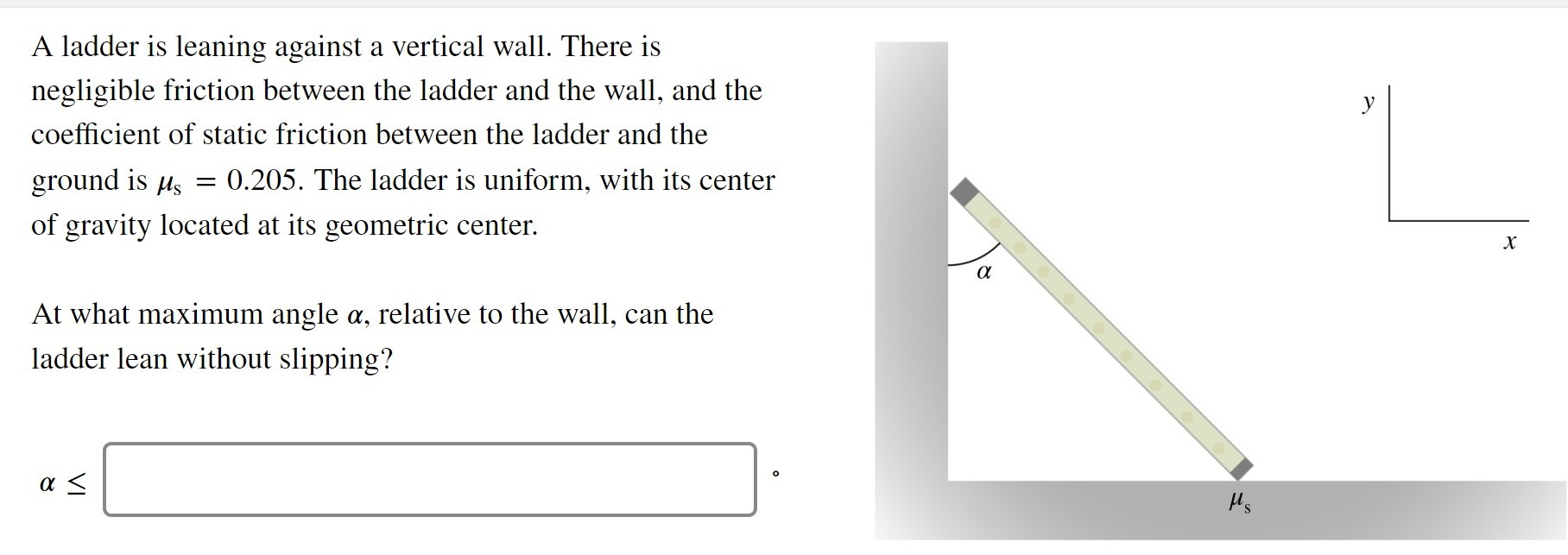 Solved A Ladder Is Leaning Against A Vertical Wall. There Is | Chegg.com