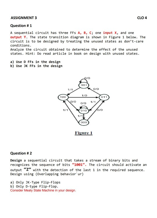 Solved ASSIGNMENT 3 Cho 4 Question #1 A Sequential Circuit | Chegg.com