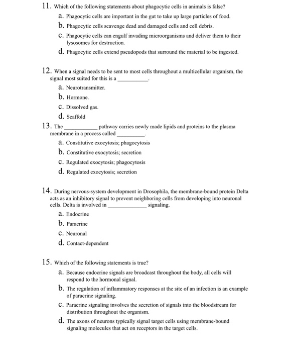 Solved 11. Which of the following statements about | Chegg.com