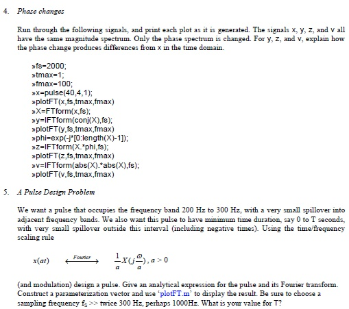 1. For each of the following signals, construct a | Chegg.com