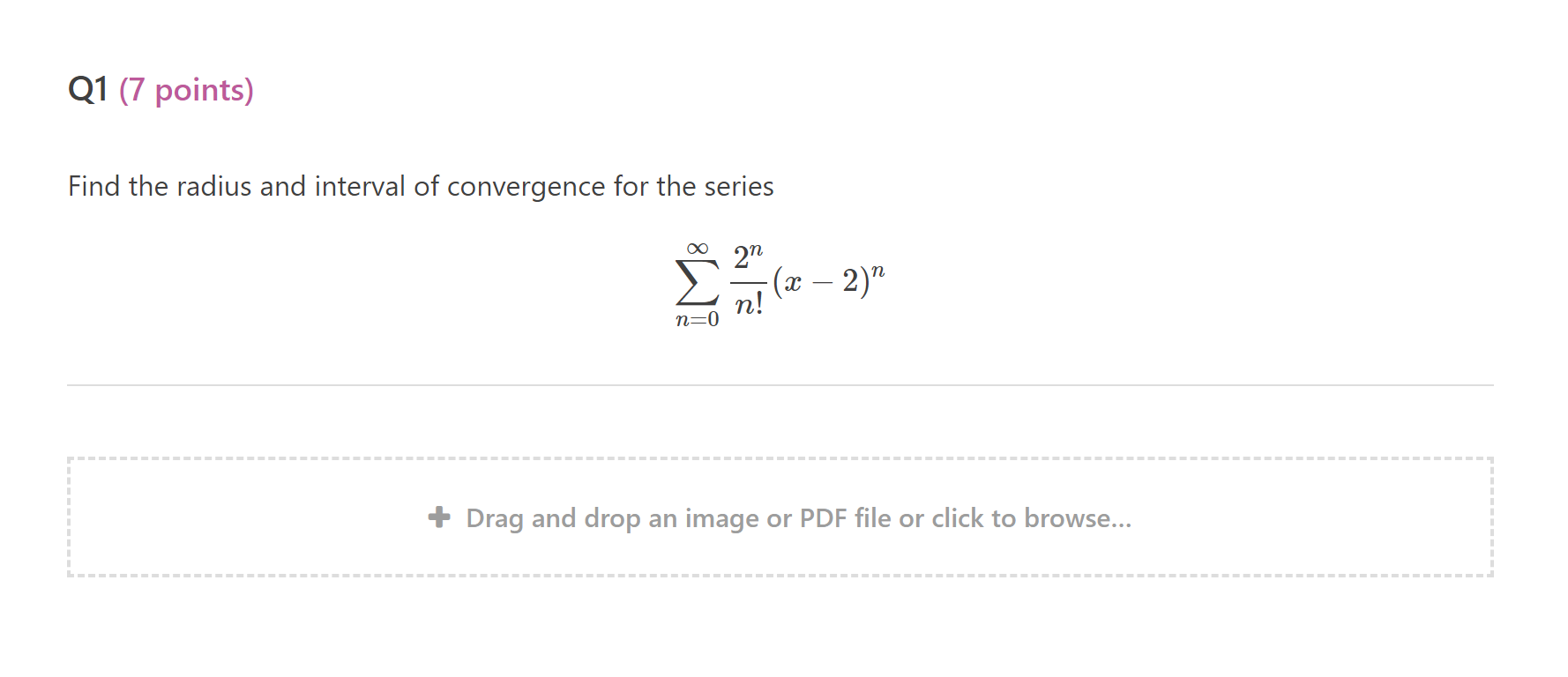 Solved Q1 (7 Points) Find The Radius And Interval Of | Chegg.com