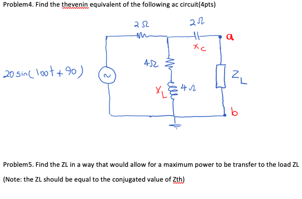 Solved Problem 4. Find the thevenin equivalent of the | Chegg.com