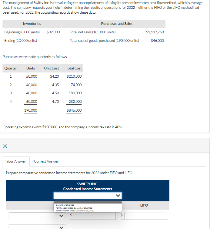 Solved Prepare comparative condensed income statements for | Chegg.com