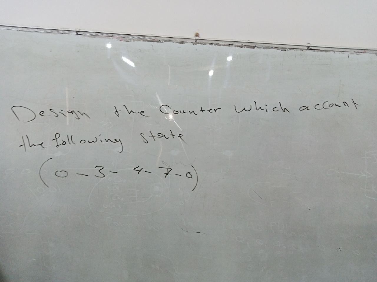 Solved Design The Counter Which Account The Following State | Chegg.com