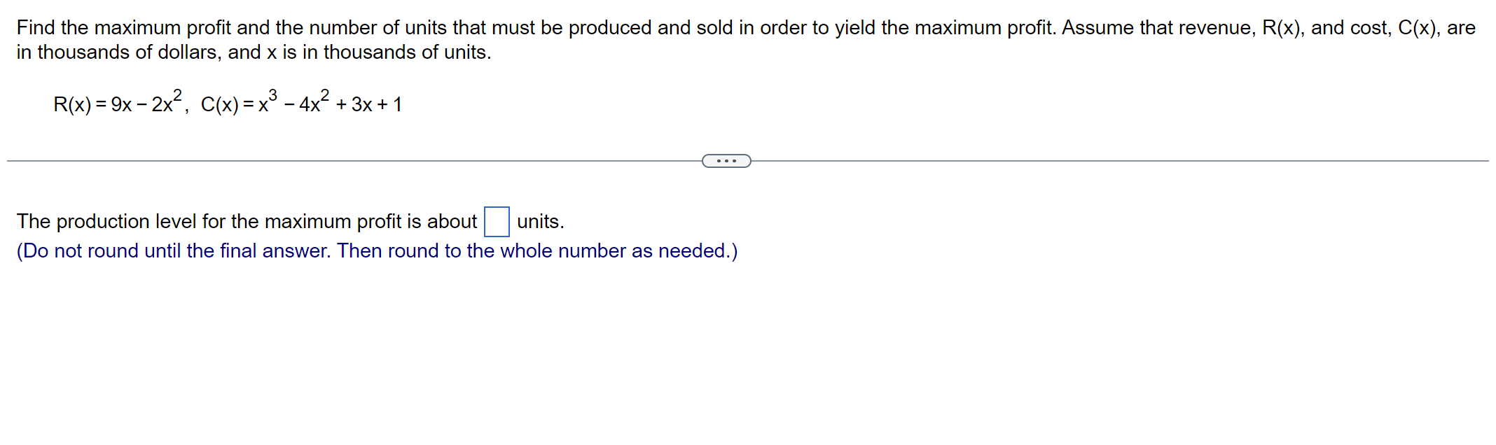 Solved Find the maximum profit and the number of units that | Chegg.com