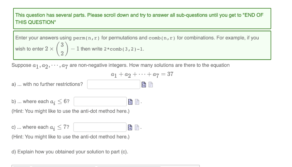 Solved This question has several parts. Please scroll down | Chegg.com