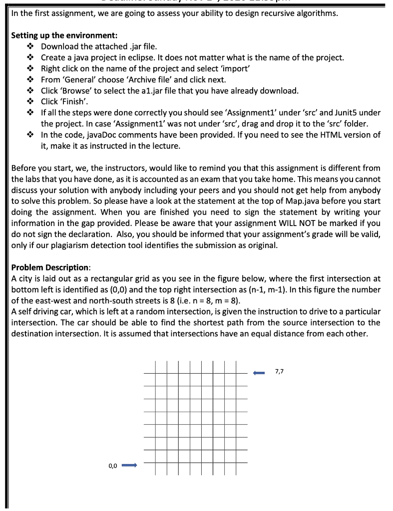 In the first assignment, we are going to assess your | Chegg.com