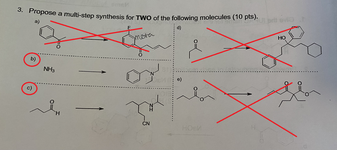 Solved Propose A Multi-step Synthesis For The Two Following | Chegg.com