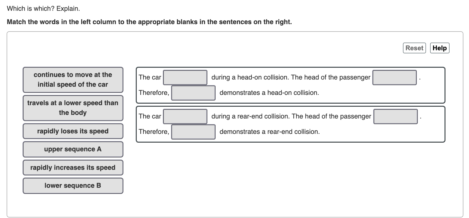 Solved Which is which? Explain. Match the words in the left