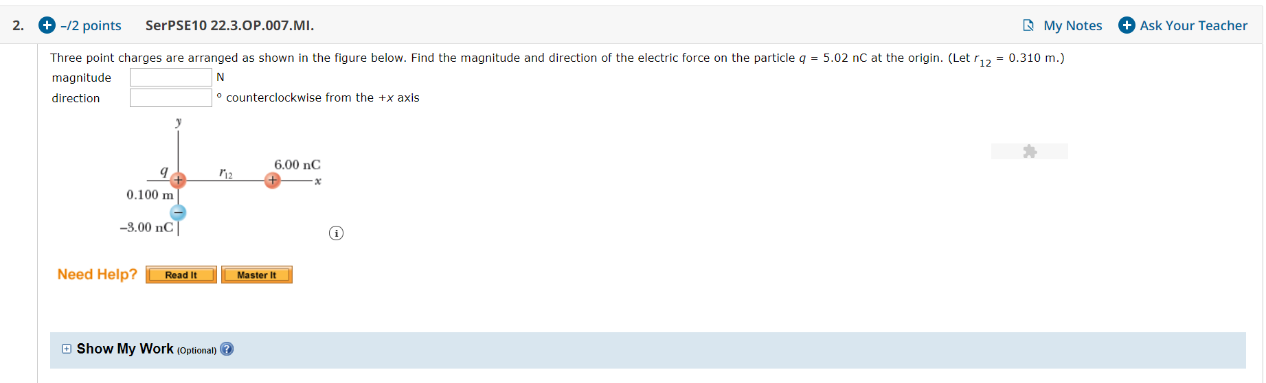 Solved 2. + -12 Points SerPSE10 22.3.OP.007.MI. My Notes + | Chegg.com