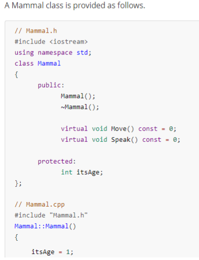 Solved Design, implement and test classes in C++ which apply | Chegg.com