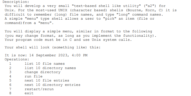 Solved Description: You will develop a very small | Chegg.com