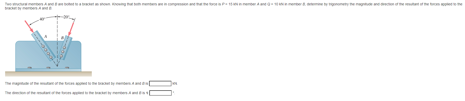 Solved Two Structural Members A And B Are Bolted To A | Chegg.com