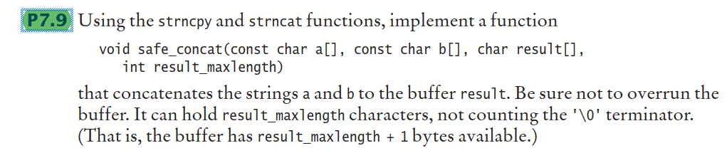 Solved P7.9 Using the strncpy and strncat functions, | Chegg.com