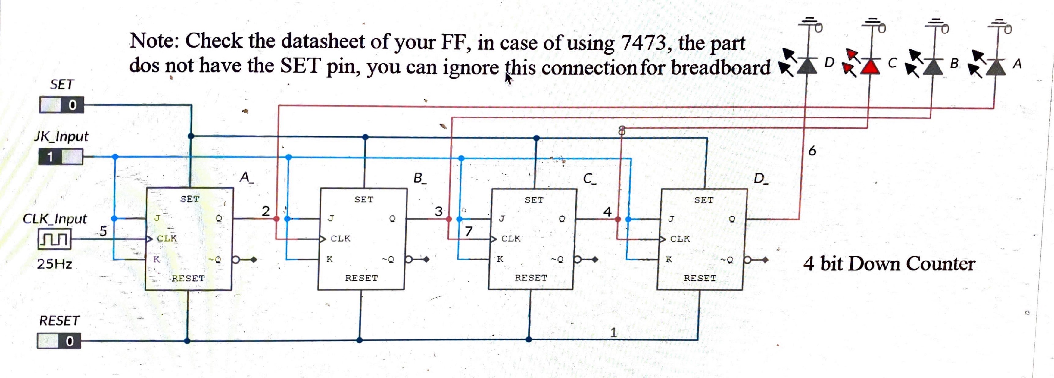 Solved For the 555 timers and downcounter circuit, write a | Chegg.com