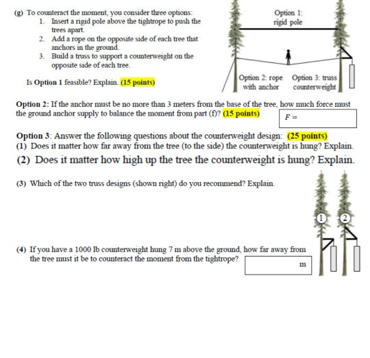 Solved You are designing a high-ropes course and you want to | Chegg.com