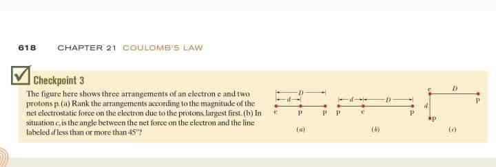 Solved Checkpoint 3 The figure here shows three arrangements | Chegg.com