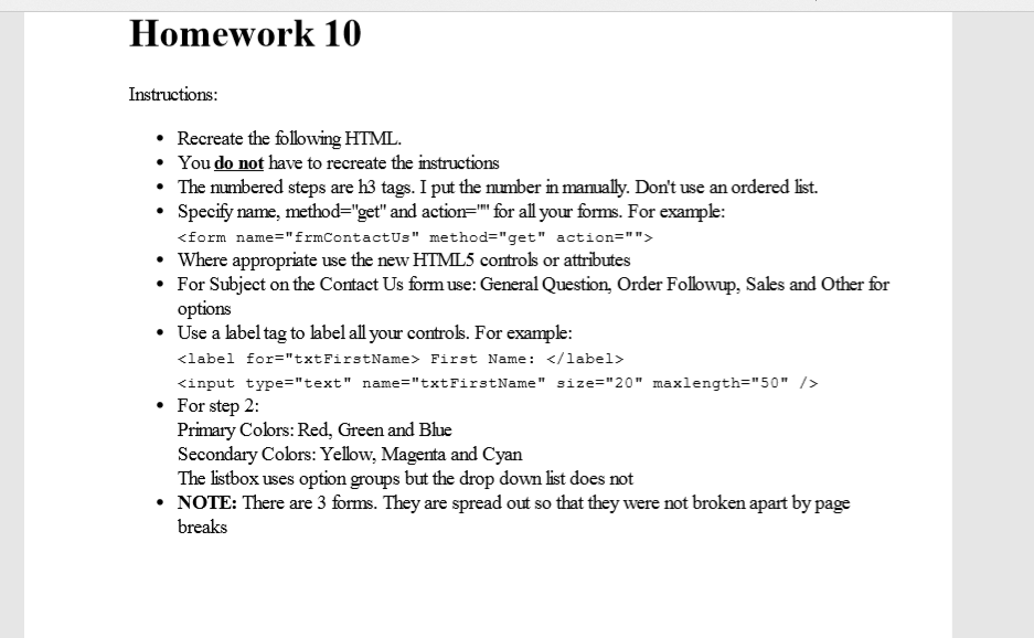 Solved Homework 10 Instructions: • Recreate the following | Chegg.com