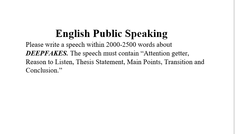 speech 2500 words