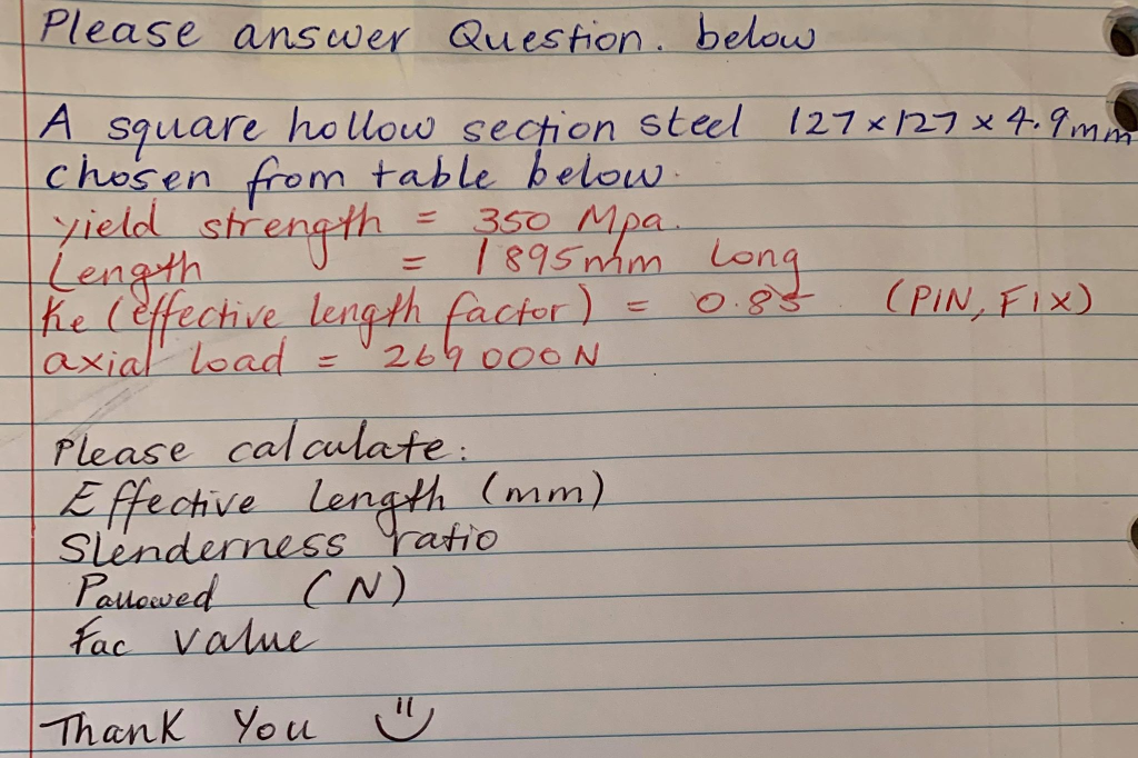 Solved Please answer Question below yield strength 350 Mpa. | Chegg.com