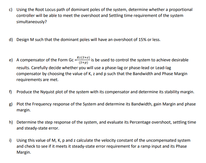 Solved An automobile ignition with a unity feedback loop