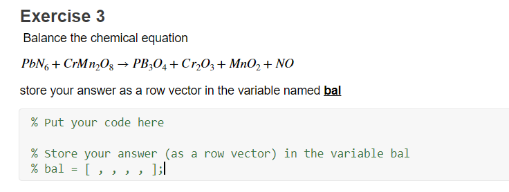 chemical equation balancer code