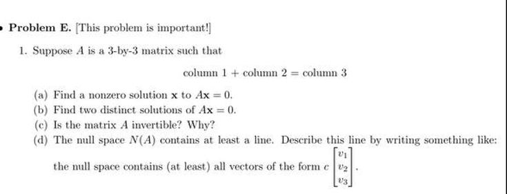 Solved Problem E. [This problem is important!]Suppose A ﻿is | Chegg.com
