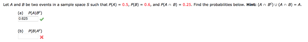Solved Let A and B be two events in a sample space S such | Chegg.com