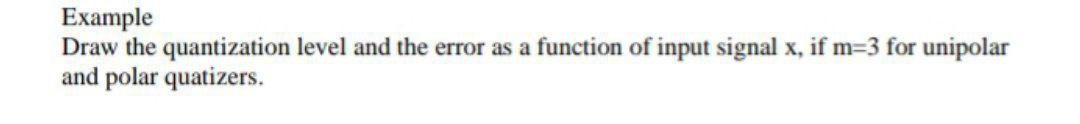 Solved Example Draw the quantization level and the error as | Chegg.com
