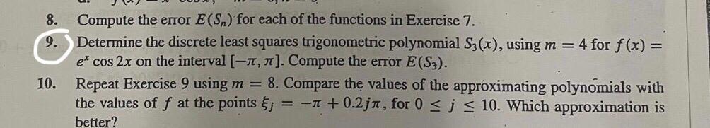 Solved Solve the following in detail Compute error only at | Chegg.com