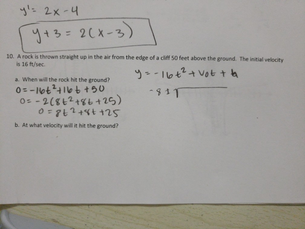 Solved 10. A rock is thrown straight up in the air from the | Chegg.com