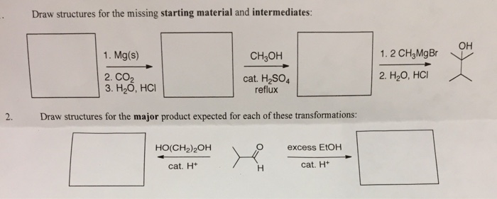 Solved Draw structures for the missing starting material and | Chegg.com