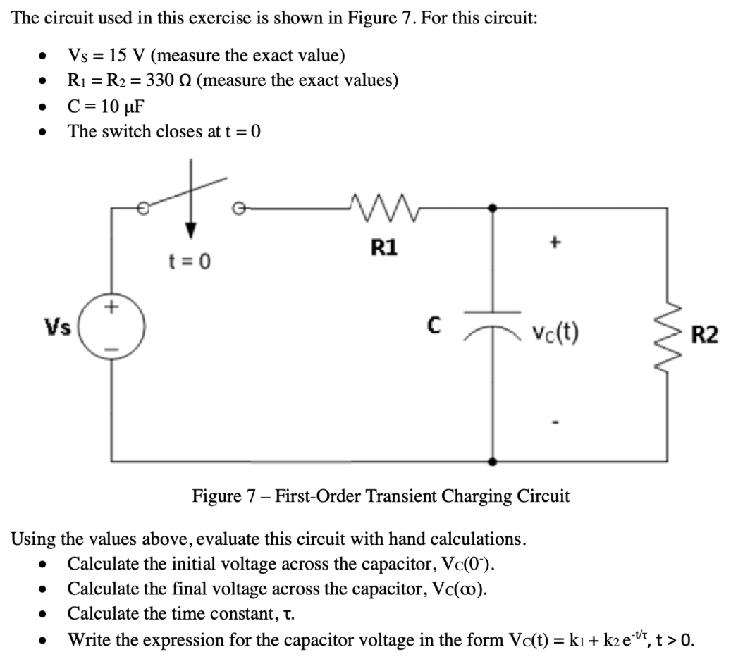 Solved The circuit used in this exercise is shown in Figure | Chegg.com