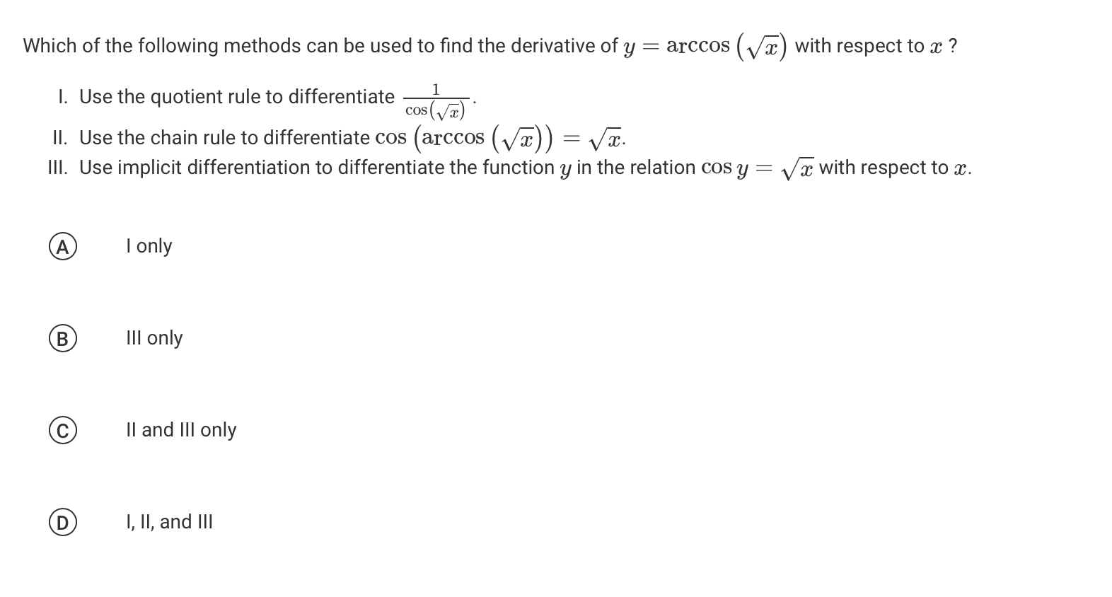 Solved Which of the following methods can be used to find | Chegg.com