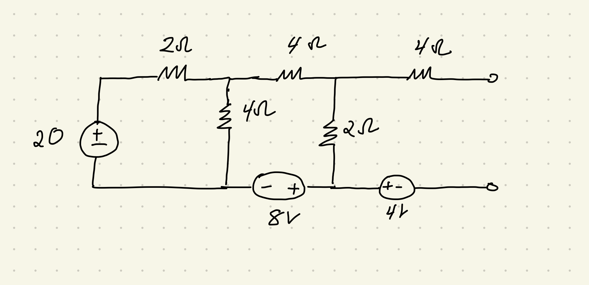 Solved Find the voltage going through the 2ohm resistor on