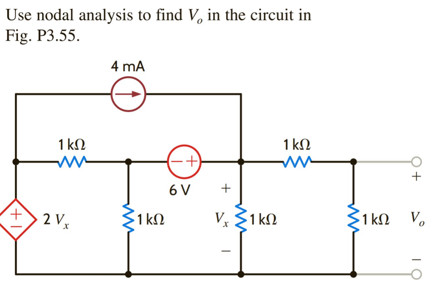 Solved Use nodal analysis to find Vo in the circuit in Fig. | Chegg.com