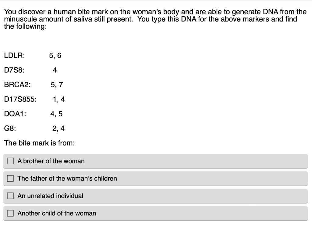 solved-you-discover-a-human-bite-mark-on-the-woman-s-body-chegg