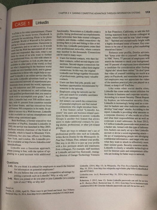Solved CHAPTER 2 GAINING COMPETITIVE ADVANTAGE THROUGH | Chegg.com
