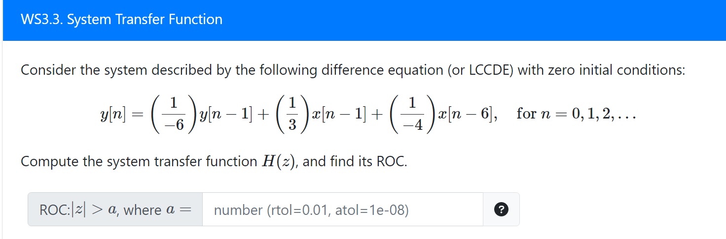 Solved Consider the system described by the following | Chegg.com