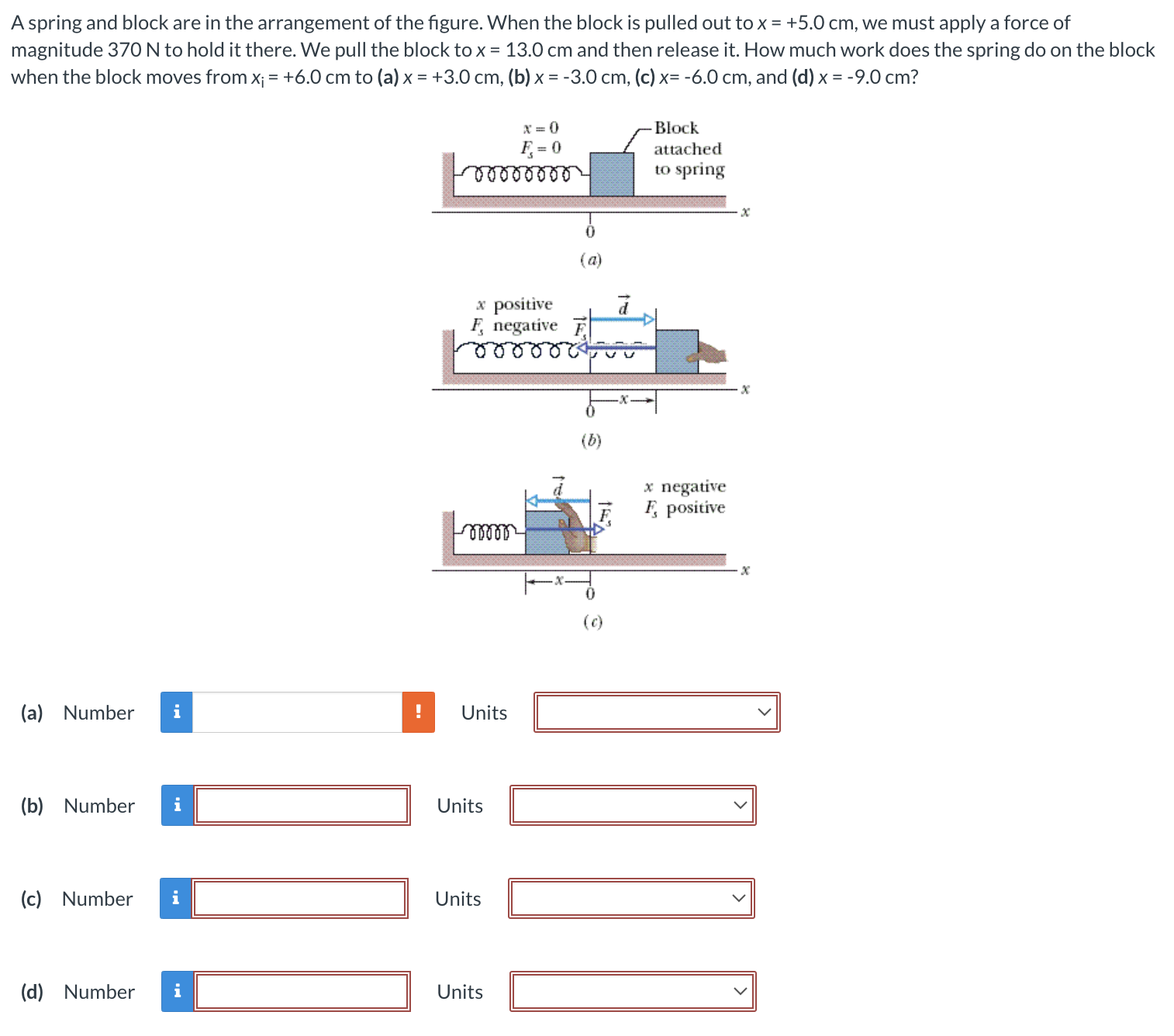 Solved A Spring And Block Are In The Arrangement Of The | Chegg.com