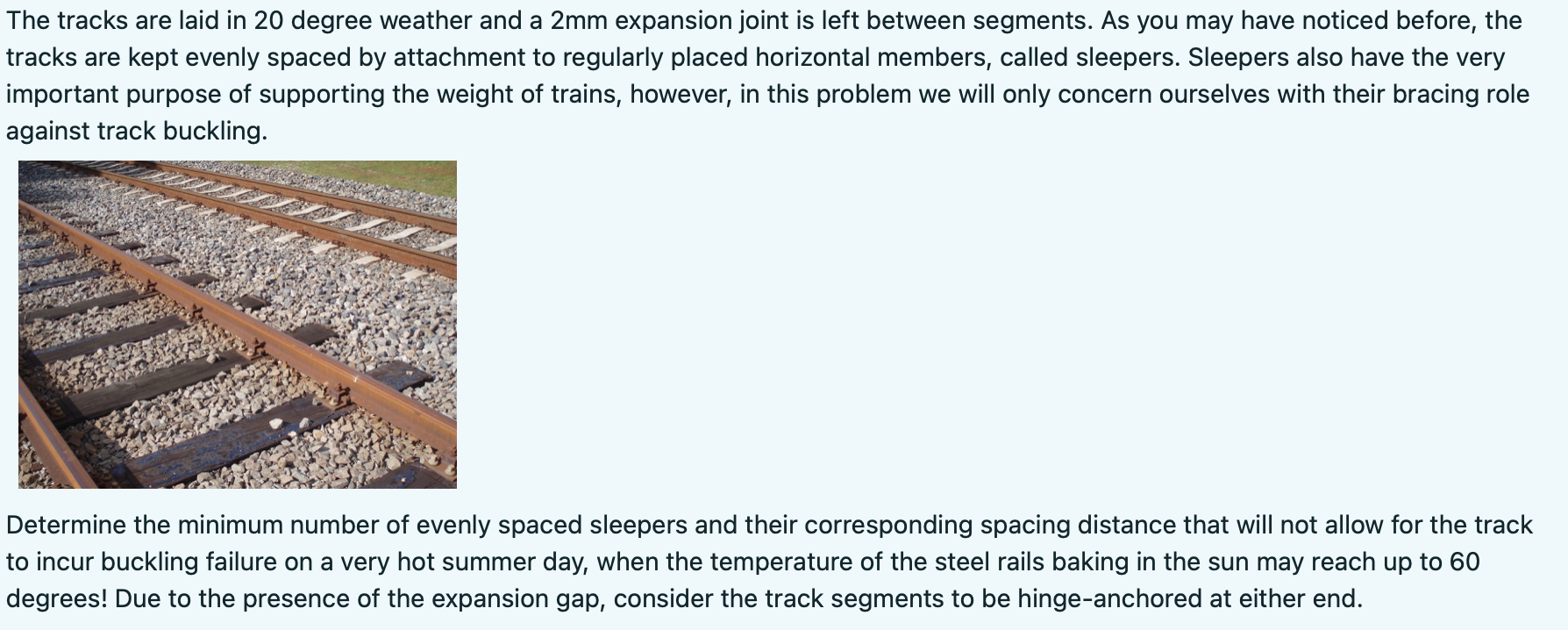 A railway line uses 12m long track segments, made of | Chegg.com