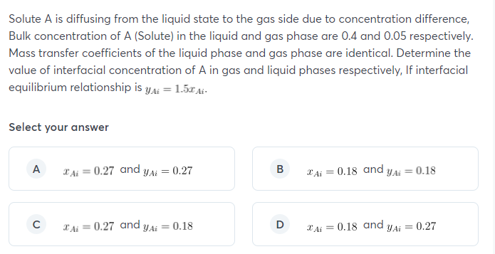 Solute A Is Diffusing From The Liquid State To The | Chegg.com