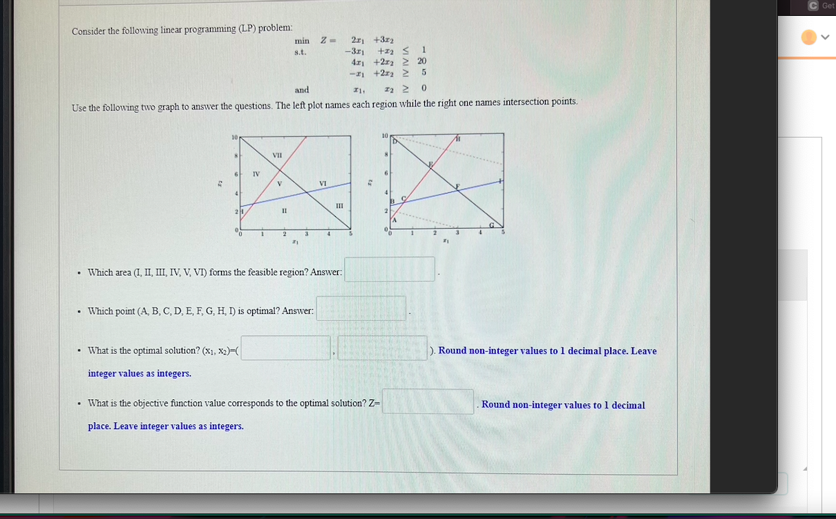Solved Get s.t. Consider the following linear programming | Chegg.com