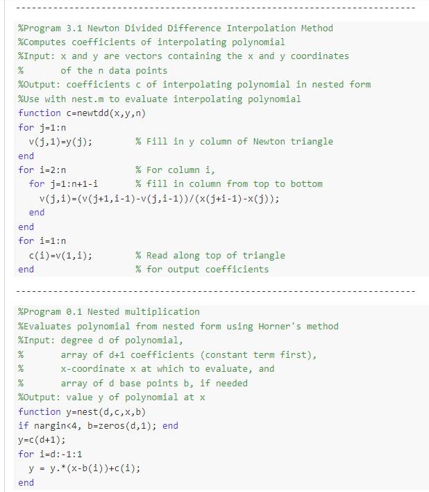 (a) Use the method of divided differences to find the | Chegg.com