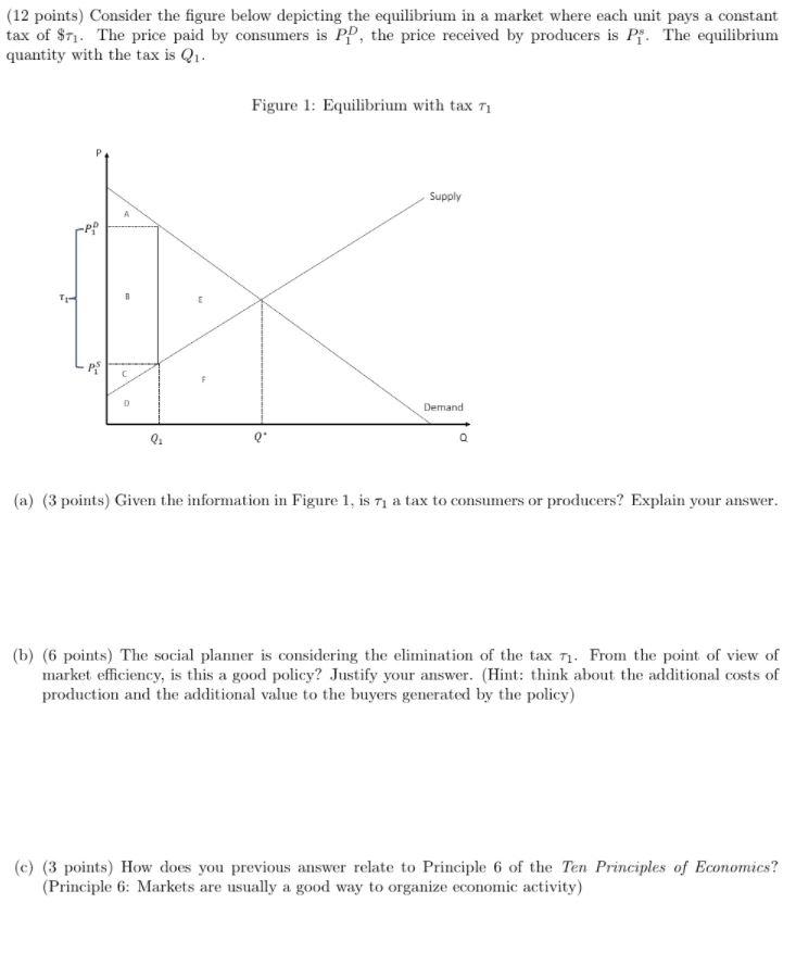 Solved (12 points) Consider the figure below depicting the | Chegg.com