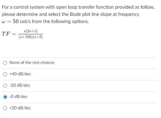Solved For a control system with open loop transfer function | Chegg.com
