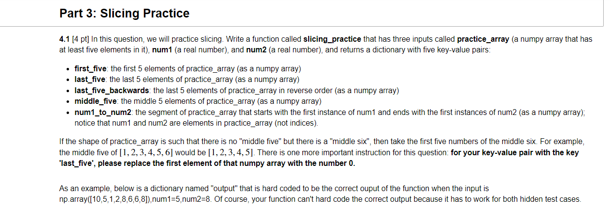 Solved 5.1 [2 pt] Write a function called operations that | Chegg.com