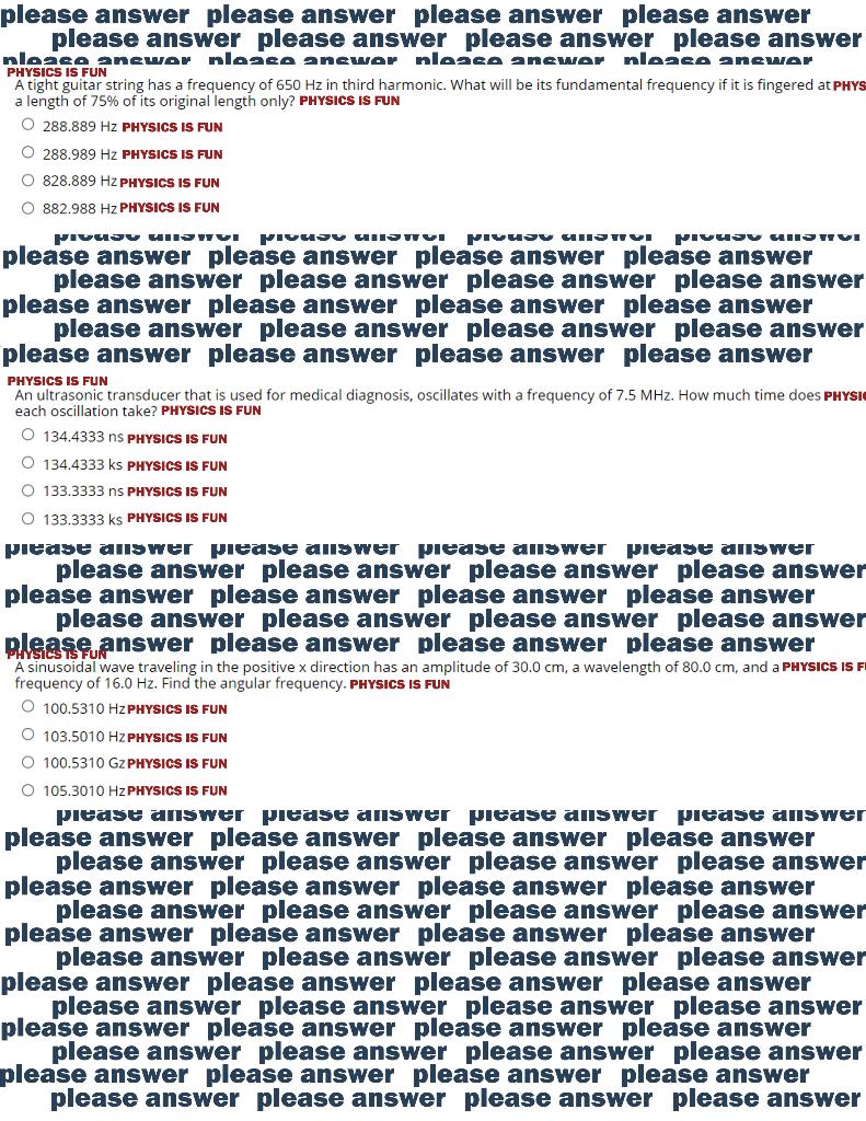 Solved please answer please answer please answer please | Chegg.com