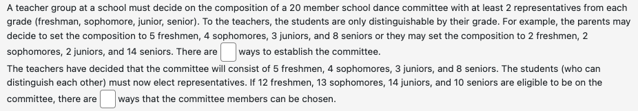 Solved A teacher group at a school must decide on the | Chegg.com